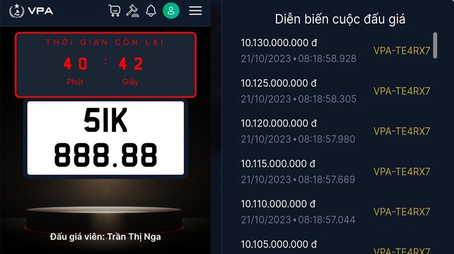 Đại gia trúng đấu giá biển số k