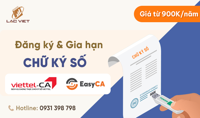 Bảng giá chữ ký số giá rẻ viettel ca easyca vnpt k