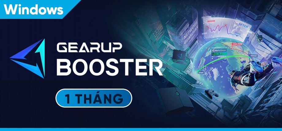 Gearup booster giảm lag khi chơi game windows