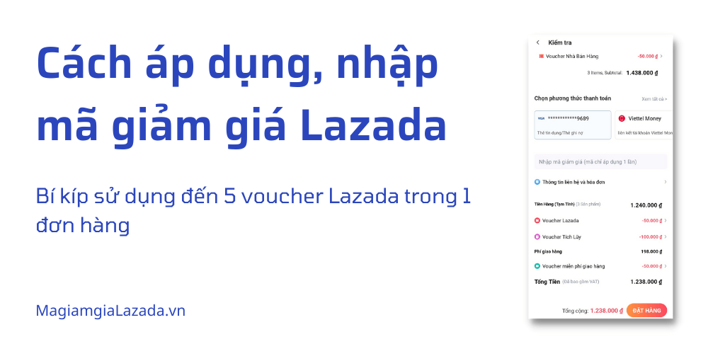 Cách áp dụng nhập mã giảm giá lazada voucher lazada