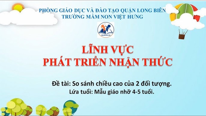 Làm quen với toán so sánh chiều cao của  đối tượng