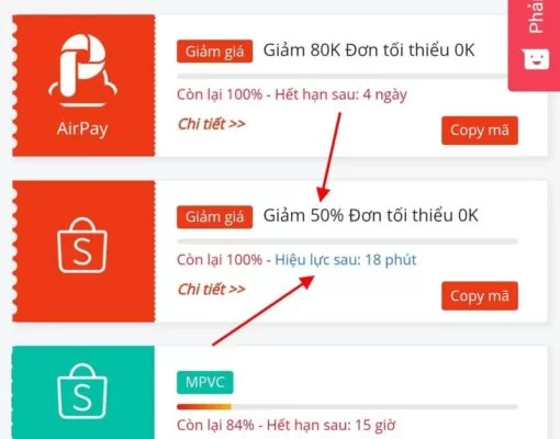 Mã giảm giá tại shopee cập nhật hàng ngày