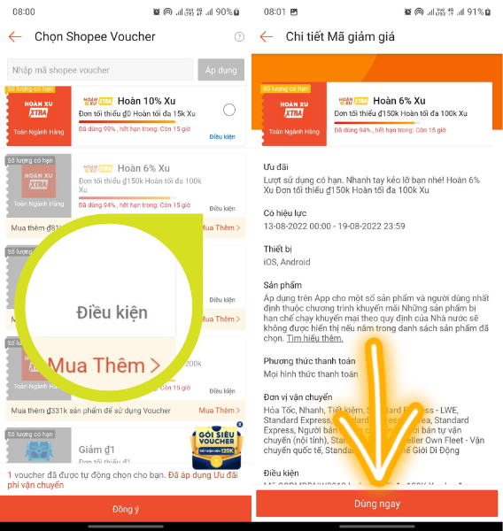 Tại sao không sử dụng được voucher shopee