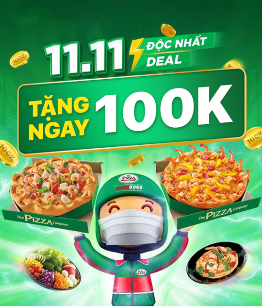 The pizza company ưu đãi k cho đơn từ k