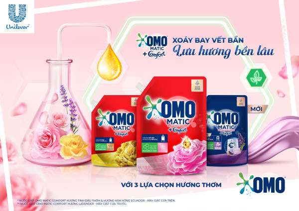 Nước giặt omo matic comfort giải quyết nỗi lo quần áo bẩn