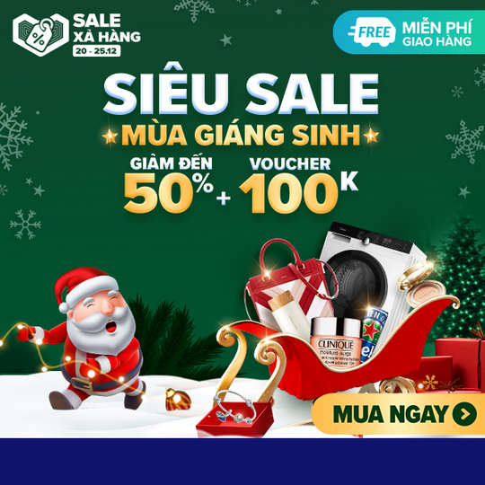 Lazada sale giáng sinh giảm mạnh đến