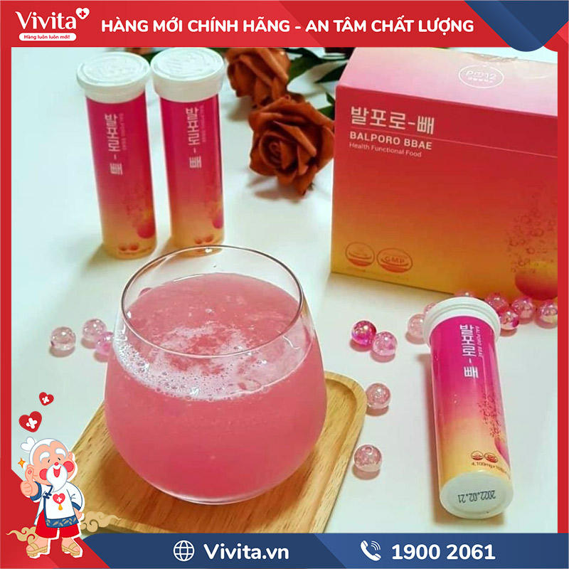 Viên sủi balporo bbae hỗ trợ chuyển hóa chất béo hộp  Ống x  viên